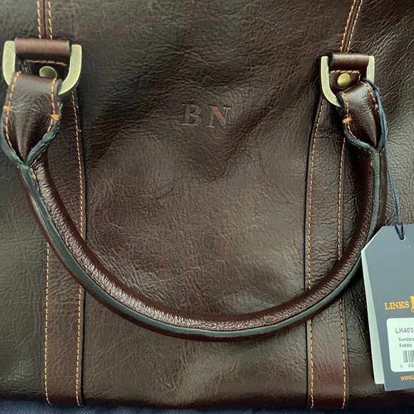 Leather Duffle Bag Links and Kings Sundance NWT - Picture 6 of 9